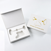 Boîte d'emballage cadeau de luxe personnalisée avec logo blanc et fermeture magnétique pour ensemble de soins de la peau, rouleau de jade et pierre Gua Sha