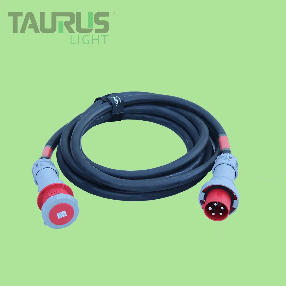 Male and female CEE 125A 415V 3 phase cables manufactured Power Cable Electrical Wire Cable