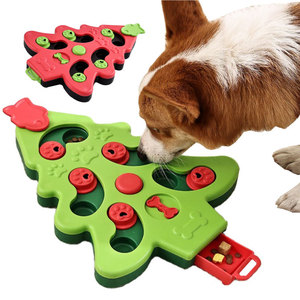 <span class=keywords><strong>Best</strong></span>-seller moderno albero di natale forma di cane <span class=keywords><strong>Puzzle</strong></span> giocattolo lento alimentatore per il gatto e il cane aumenta IQ giocattolo interattivo per animali domestici - Product Image 1
