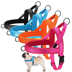 New <strong>Design</strong> Fashion Colored Dog <strong>Harness</strong> Breathable <strong>Puppy</strong> Chest Strap Simple Nylon Widened Reflective Edge Wrapping for Dogs - Product Image 4
