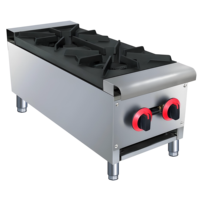 Équipement de restauration de bonne qualité, cuisinière à gaz portable commerciale, 2 brûleurs, cuisinières à gaz pour cuisine de restaurant