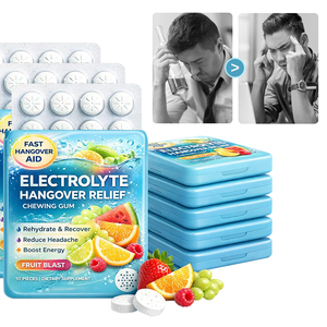 Tabletas masticables para aliviar la resaca <span class=keywords><strong>con</strong></span> electrolitos, reponen los electrolitos, alivian el <span class=keywords><strong>dolor</strong></span> <span class=keywords><strong>de</strong></span> <span class=keywords><strong>cabeza</strong></span>, las náuseas <span class=keywords><strong>y</strong></span> la fatiga, aceleran la recuperación - Product Image 6