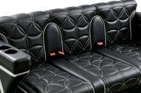 Canapé arrière de luxe électrique réglable pour MPV, 3 places, avec double accoudoir et porte-gobelets, banquette longue modifiée pour voiture