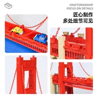 Wange juguetes de plástico Golden Gate Bridge San Francisco World Architectural Street Scene atracciones modelo juego de bloques de construcción