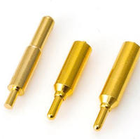 Perno a molla 2A con contatto in rame, perni di collegamento con diametro testa 14mm, rotondi, a sgancio rapido, rivestiti in TiCN, con testa a spallamento, tipo Pogo Pin