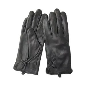 Высококачественные Женские Модные кожаные перчатки, защитные перчатки из овечьей кожи, индивидуальные кожаные перчатки