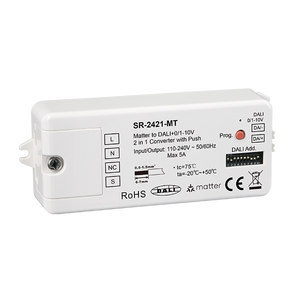 Convertisseur 2-en-1 Matter pour <span class=keywords><strong>DALI</strong></span> DT8 RGBWA+0/1-10V, Haut-parleur vocal intelligent Matter Bridge pour la maison connectée - Product Image 3