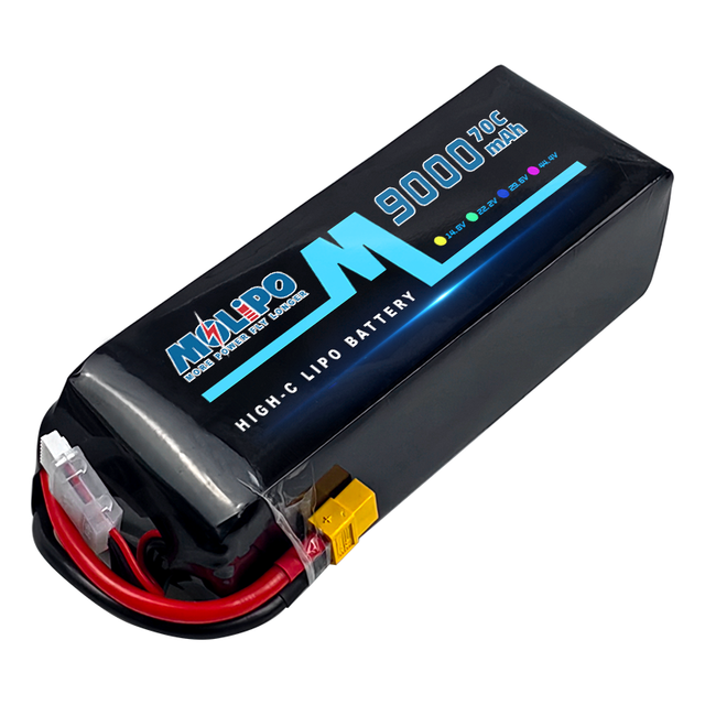 Molipo OEM FPV Drone Lipo Battery 4S 6S 8S 9000mah 35C 70C 100C High Rate Lithium Polymer Battery for 7 10 Inch RC UAV Drone