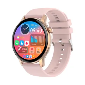 Hk85 redondo 1,43 pulgadas Amoled reloj inteligente Bt llamada DIY Dial NFC Control de voz AI Fitcloudpro App para hombres mujeres 2024 HK85 Smartwatch