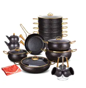 Factory Direct Sale Cookware Sets Granite Aluminum, Panelas Nonstick Cookware Sets