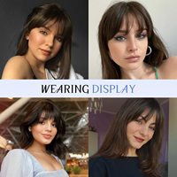 Frange en cheveux synthétiques haute température, postiche une pièce sans couture, extensions de pattes d'ange, OMBRE SW65