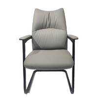 Chaise de bureau ergonomique pivotante en cuir moderne, chaise de direction de luxe pour manager, personnel et invités, chaise à roulettes en PU