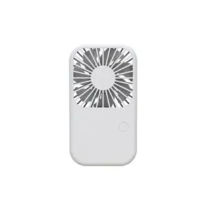 Business Gift Outdoor Travel White Cute Mini Fan Portable Mobile Phone Holder Tablet Stand For Charging