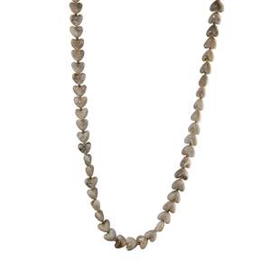 Fashion Beaded <b>Necklace</b> Heart Shape 316L Stainless Steel PVD Gold Plating Sustainable Resistant <b>Long</b> Chain Jewelry - Product Image 1