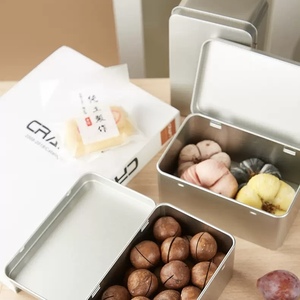 Số lượng lớn hình chữ nhật có bản lề Nắp thủ công Thẻ Snack lưu trữ thực phẩm tin kim loại hộp thiếc - Product Image 6