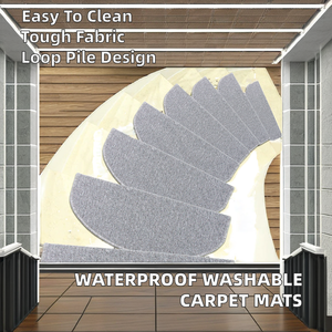 High Quality Luxury Waterproof <strong>Carpet</strong> Mats Tufted Loop Pile Design Washable Step Stair <strong>Treads</strong> for Office Entrance Door Rubber - Product Image 2