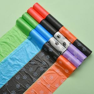 Lot de 8 sacs en plastique pour déjections animales, design extérieur écologique imprimé, sacs de ramassage de crottes de chat et de chien, sous blister, vente en gros - Product Image 4