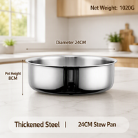 Ensemble de casseroles et poêles écologiques en acier inoxydable 316 de qualité alimentaire, durables, compatibles induction, avec couvercles en verre trempé