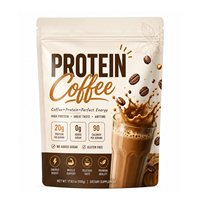 WELLBODY Private Label Protein Coffee Powder Instant Whey Protein Coffee Energy Drink Muscle Building Supplement Custom Formula