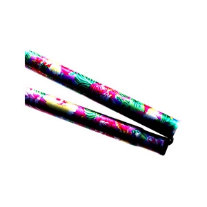 Bâton de marche télescopique en alliage d'aluminium à poignée carrée, imprimé, 3 sections, pliable, portable, style tendance - Product Image 3