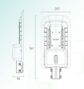 2100lm/2500lm/3000lm IP65 Integrado Inteligente Todo en uno Lámpara <span class=keywords><strong>de</strong></span> carretera LED solar Iluminación exterior Farola solar - Product Image 3