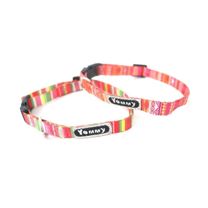 Collier pour animaux de compagnie Yommy 40-55 cm, design à rayures colorées pour chiens et chats - Product Image 3