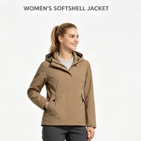 Veste softshell unisexe à fermeture éclair, fine, imperméable, coupe-vent, respirante, à capuche, pour la randonnée hivernale et le camping