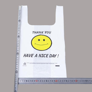 Supermarket Shopping Vest Bag with Custom Logo Plastic T Shirt for Potato Chips Factory Price Cheap Custom Logo Grocery Bag