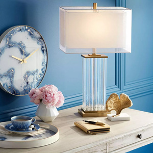 Modern Simple Living Room Desk Lamp E26 LED with Brass Fabric Drum <b>Shade</b> Eco-Friendly Home Hotel Indoor Decor <b>Lighting</b> Fixture - Product Image 5