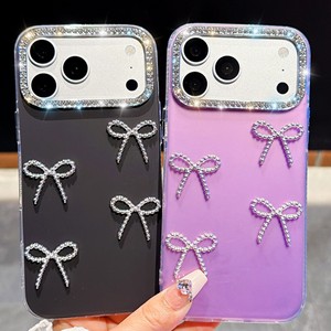 เคสโทรศัพท์มือถือแบบหรูหรา ประดับกลิตเตอร์วิบวับ คริสตัล สำหรับ iPhone 18 17 16 15 14 13 Pro Max Plus  ฝาหลังใสแบบนิ่ม ประดับโบว์ 3 มิติ - Product Image 6