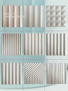 Nửa Vòng rãnh/bentened/linh hoạt cong tấm Veneer tấm gỗ 3D Tường MDF tấm trang trí - Product Image 2