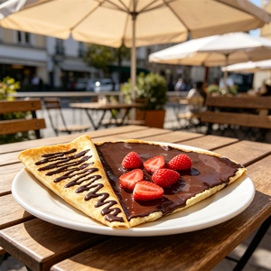 Modelo de Crepas de Plástico Ecológico, Crepas Frescas Realistas con Cobertura de Chocolate, Decoración de Fresas, para Cafetería - Product Image 4