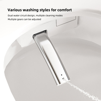 WC intelligent avec bidet, cuvette en céramique automatique, design moderne, salle de bain, eau électrique, forme allongée, siège chauffant à distance
