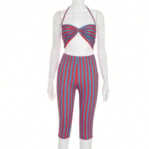 Completo Due Pezzi da Donna con Pantaloni a Righe e Top, Collezione Boutique 2025 - Product Image 5