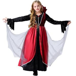 Conjunto de disfraz de Halloween para niñas, disfraz de terciopelo rojo y negro, juego de rol de Anime, edad de 8 a 13 años - Product Image 5