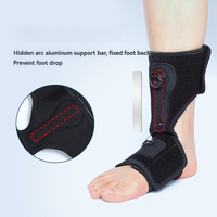 Attelle de cheville en caoutchouc pour pied tombant avec compression et ajustement de l'éversion et de la rotation pour la protection