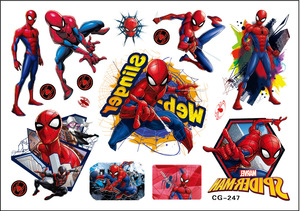 Autocollants de tatouage à transfert d'eau pour enfants, super-héros de dessins animés, <span class=keywords><strong>Spiderman</strong></span> incroyable, univers parallèle, fête d'anniversaire, vente chaude - Product Image 4