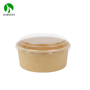 Boîtes d'emballage alimentaire jetables sulfurisées de qualité alimentaire saladier à emporter en papier kraft avec couvercle - Product Image 1