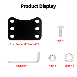 Kit de support de levage de garde-boue avant de moto 21 pouces pour Harley Touring Road Glide, adaptateur métallique à 3 trous avec kit de fixation complet - Product Image 3