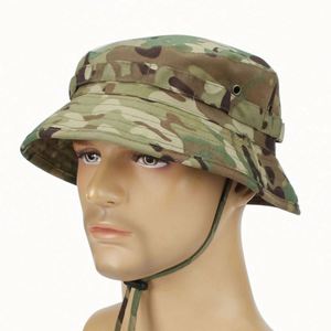 หมวกบักเก็ตกลางแจ้งแบบ unisex สำหรับขายส่ง หมวกชาวประมงลายพราง หมวกซาฟารี หมวกบูนี่สำหรับผู้ชาย พร้อมเชือก - Product Image 1