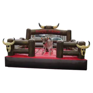 Hot Entertainment Park Games Exciting Kids N Adults Inflatable Mechanical Bull For Rent