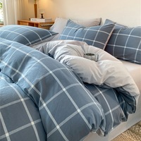 Style nordique 100% coton imprimé nouveaux designs ensembles de literie Super King Plaid lit housse de couette conceptions