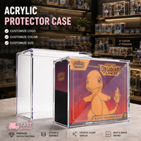 Vitrine en acrylique 5mm 8mm résistante aux UV à 99% avec fermeture magnétique pour boîte de rappel UPC TCG