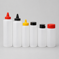 Bouteille souple en plastique pour sauces, ketchup, chocolat, restauration rapide, qualité alimentaire, restaurant, 250ml, 300ml, 400ml, avec bouchon à vis, emballage pour salades