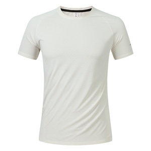 T-shirt à manches courtes pour homme, uni, avec marquage réfléchissant, en polyester, à séchage rapide, respirant, décontracté, pour le sport - Product Image 5