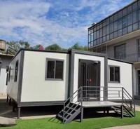 Unité d'hébergement en acier préfabriquée extensible de 40 pieds, conteneur maritime modulaire de 12 m pour usage de bureau