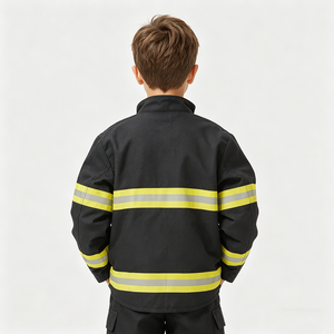 Costume de <span class=keywords><strong>pompier</strong></span> pour enfants unisexe, kit d'Halloween et de carnaval <span class=keywords><strong>avec</strong></span> haut et pantalon - Product Image 6