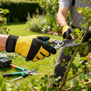 قفازات العمل الثقيلة مقاومة للقطع اللاتكس مغموسة قبضة للماء قفازات السلامة دائم لتشذيب الحدائق - Product Image 3