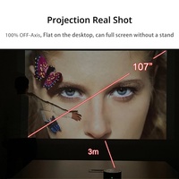 Proyector Inteligente 3D Touyinger K3, Android 7.1, 2G+16G, Compatible con 1080P 4k Dlp, Mini Proyector Digital Portátil Pequeño