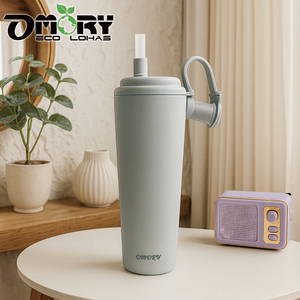 OMORY 304 Magnetic Frosted Insulation Cup 900ml Double Wall Vacuum <b>Flask</b> <b>Hot</b> and Cold Cup-Gray - Product Image 2